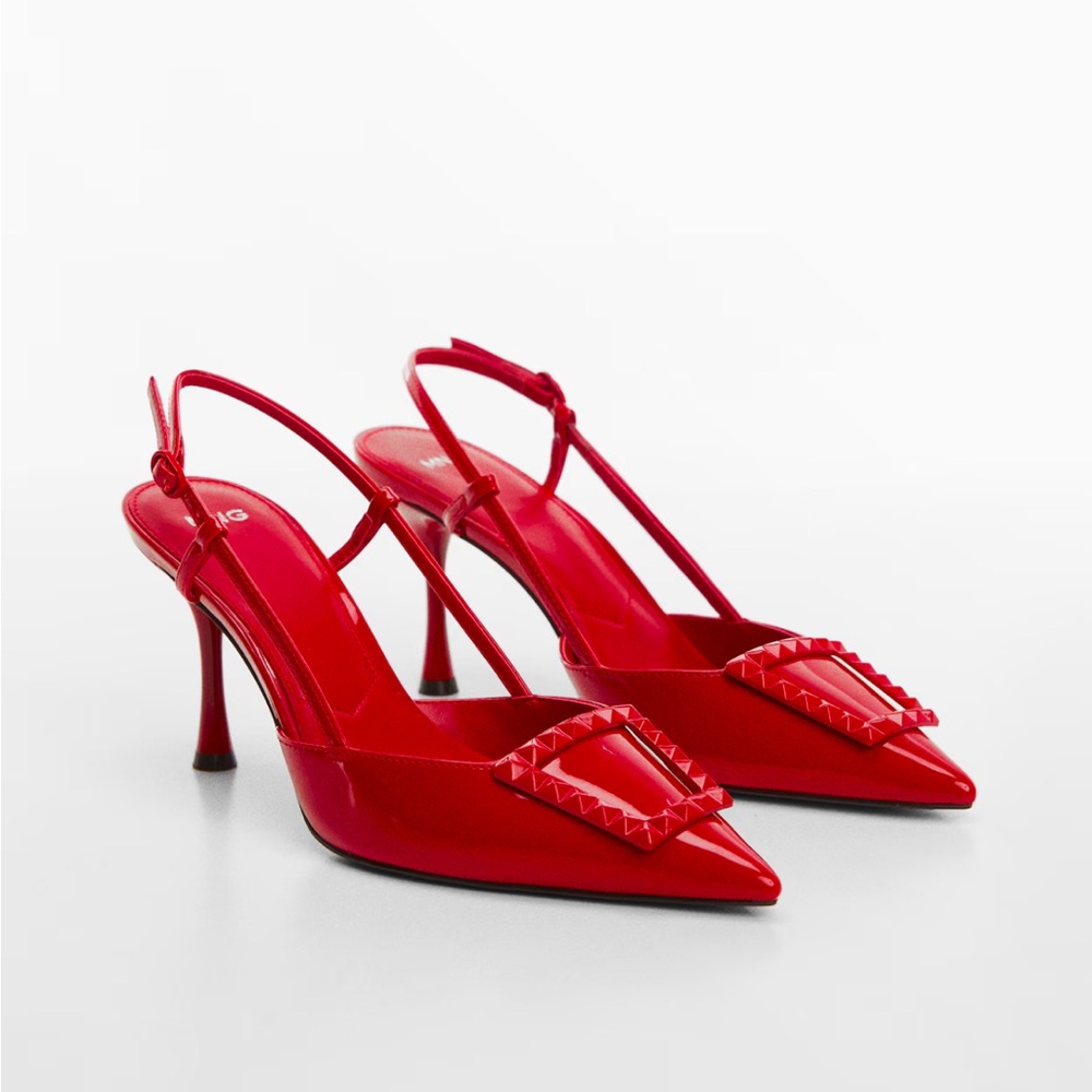 Mango slingback heels red 7.5